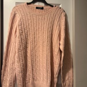 Pink Cable Knit Sweater